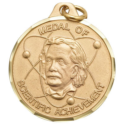 1-1/4 Inch Die-Struck Medal of Scientific Achievement in Gold, Silver, or Bronze