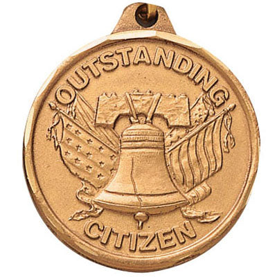 1-1/4 Inch Outstanding Citizen Medal in Gold, Silver, or Bronze