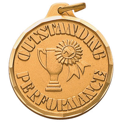 1-1/4 Inch Outstanding Performance Medal in Gold