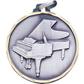 1-1/4 Inch Piano Themed Medal in Gold, Silver, or Bronze