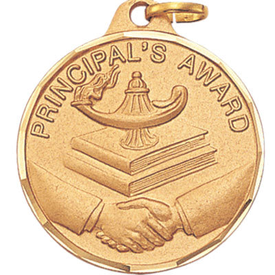 1-1/4 Inch Die-Struck Principal's Award Medal in Gold