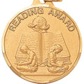 1-1/4 Inch Die-Struck Reading Award Medal in Gold, Silver, or Bronze
