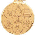 1-1/4 Inch Die-Struck Science Themed Medal in Gold, Silver, or Bronze