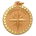 1-1/4 Inch Shining Star Medal in Gold