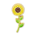 1-1/8 INCH ENAMELED SUNFLOWER PIN