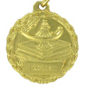 1-1/8 Inch Gold English Medal with Customizable Back
