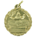 1-1/8 Inch Blank Gold Medal with Customizable Back