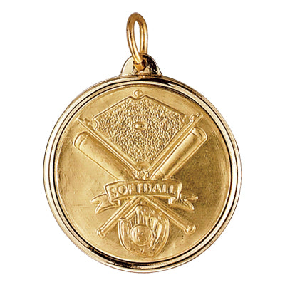 1 1/8 INCH MEDAL FRAME, SOFTBALL 1 INCH MEDALLION - MULTIPLE COLORS