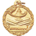 1-1/8 Inch Gold English Medal with Customizable Back