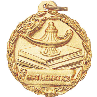 1-1/8 Inch Gold English Medal with Customizable Back