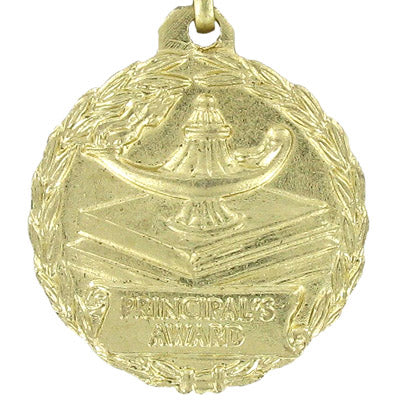 1-1/8 Inch Gold Principal's Award Medal with Customizable Back