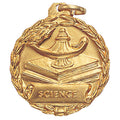 1-1/8 Inch Gold Science Medal with Customizable Back