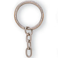 1-1/8 INCH SILVER KEYRING & CHAIN