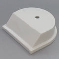 1-1/8 X 3-3/4 X 3-1/2 WHITE PLASTIC BASE