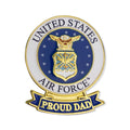 1-1/8 x 7/16 INCH U.S. AIR FORCE "PROUD DAD" LAPEL PIN