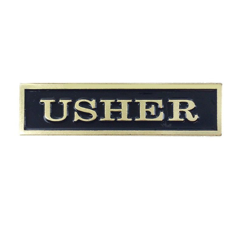 1-3/4 X 7/16 INCH USHER LAPEL PIN
