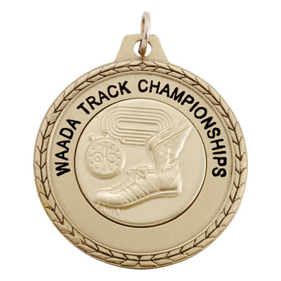 1 5/8 INCH MEDAL FRAME, TRACK GENERAL 1 INCH MEDALLION - MULTIPLE COLORS