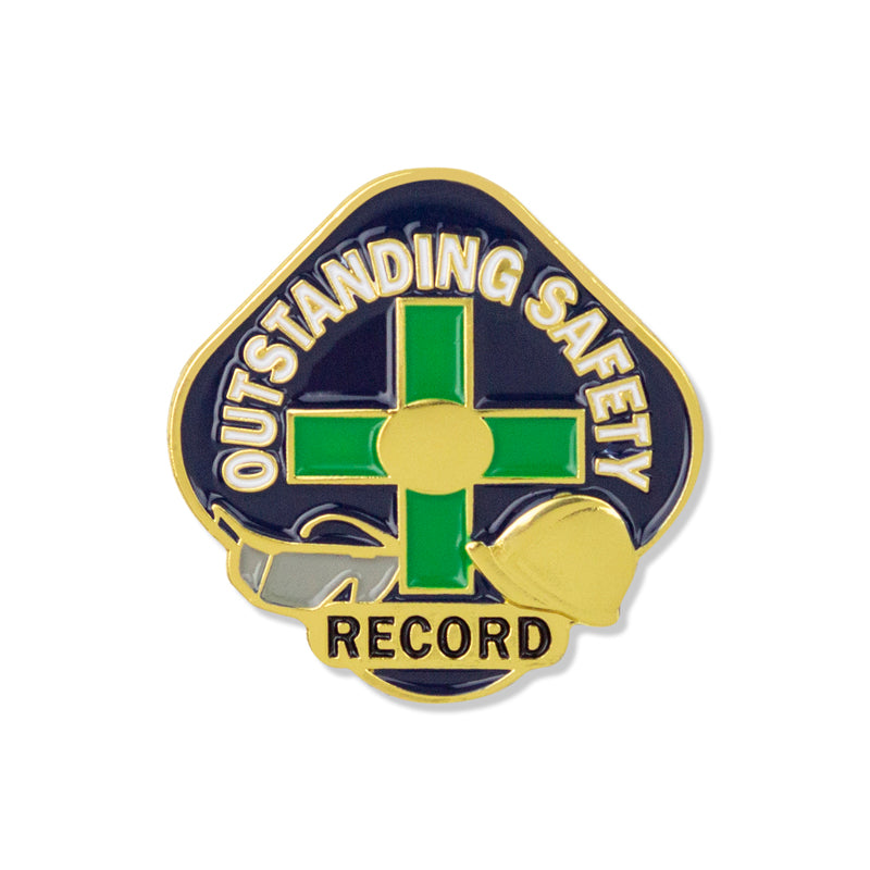 1 INCH OUTSTANDING SAFETY RECORD LAPEL PIN
