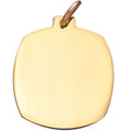 1 Inch in Diameter Customizable Polished Gold Plated Medal