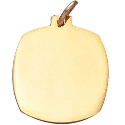 1 Inch in Diameter Customizable Polished Gold Plated Medal