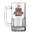 1 LITER U.S. MARINE CORPS. GLASS STEIN WITH BANNER FOR PERSONALIZATION NAME AND RANK
