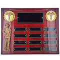 10-1/2 x 13 INCH PERPETUAL ROSEWOOD PIANO FINISHED NURSE PLAQUE