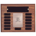 10-1/2 x 13 INCH WALNUT FINISH PERPETUAL PHOTO PLAQUE-13 NAME PLATES