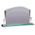 10-1/2 INCH x 6-1/2 INCH x 3/8 INCH JADE GLASS BILLBOARD AWARD BEVELED EDGE
