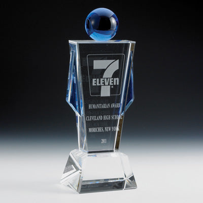 10-1/4 X 4 INCH OPTICAL CUT CRYSTAL FIGURE