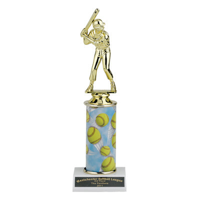 10, 11, 12 INCH ONE COLUMN SPORTS TROPHY TAKES FIGURE