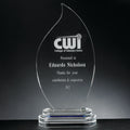 10-3/4 X 5 INCH CRYSTAL FLAME AWARD