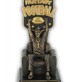 10 INCH FANTASY FOOTBALL GOLD & BRONZE FINSHED MAN ON ARM CHAIR TROPHY
