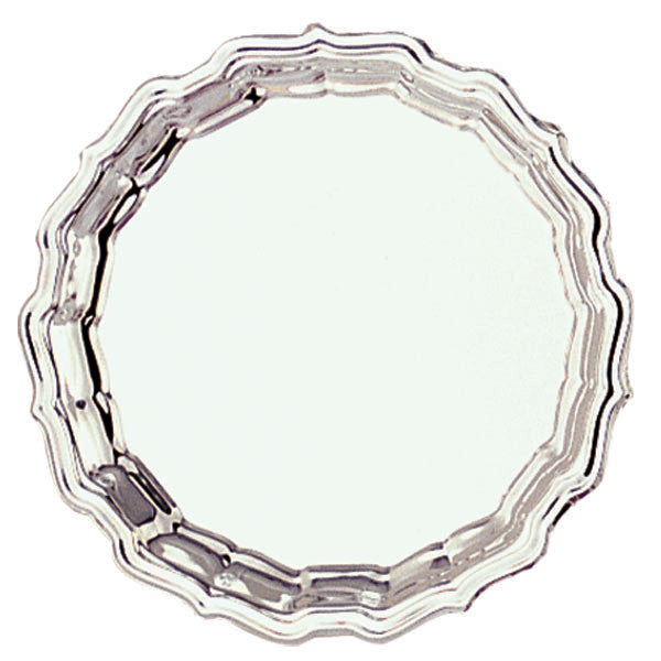 10 INCH SILVER CHIPPENDALE TRAY, COOKIE PLATTER