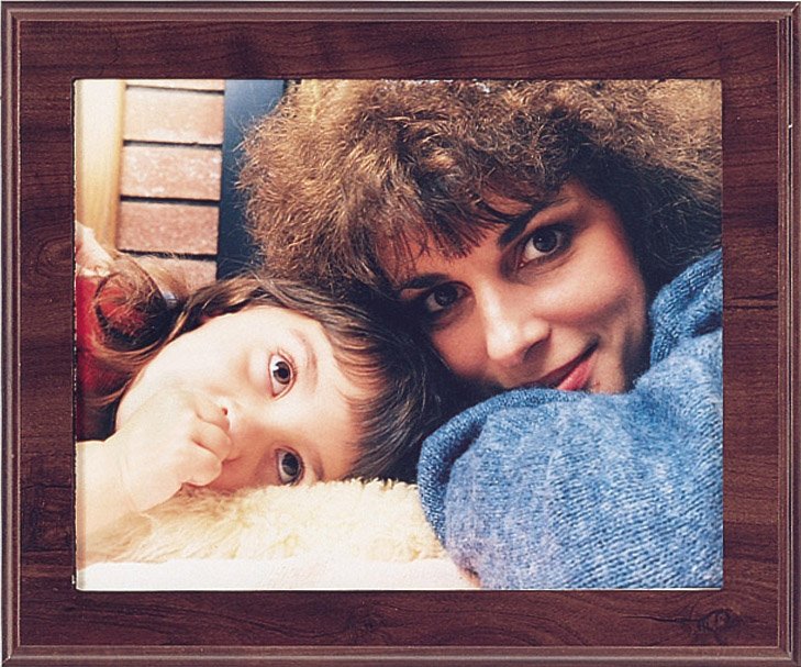 10 X 12 INCH PHOTO PLAQUE WALNUT FINISH HOLDS 8-1/2 X 11 PHOTO