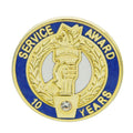 10 YEARS OF SERVICE AWARD PIN WITH SWAROVSKI CRYSTAL