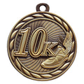 Die-Cast Metal 2-Inch in Diameter Round 10k Medal with Customizable Back in Antique Gold