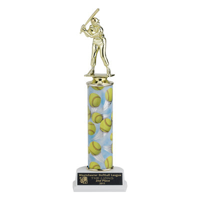 11-1/2, 12-1/2, 13-1/2 INCH ONE COLUMN SPORTS TROPHY TAKES FIGURE
