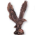 11-1/2 INCH ANTIQUE BRONZE EAGLE, HOLDS MEDALLION INSERT