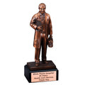 11-1/2 INCH DOCTOR TROPHY ELECTROPLATED ANTIQUE BRONZE FINISH MOUNTED ON BLACK BASE WITH COPPER ENGRAVING PLATE