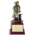 10-3/4 INCH MINUTEMAN TROPHY,  ELECTROPLATED IN ANTIQUE BRASS