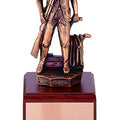 10-3/4 INCH MINUTEMAN TROPHY, ELECTROPLATED IN ANTIQUE BRONZE
