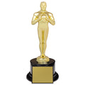 11-1/4 INCH OSCAR LIKE ACHIEVEMENT BRIGHT GOLD METAL FIGURE TROPHY