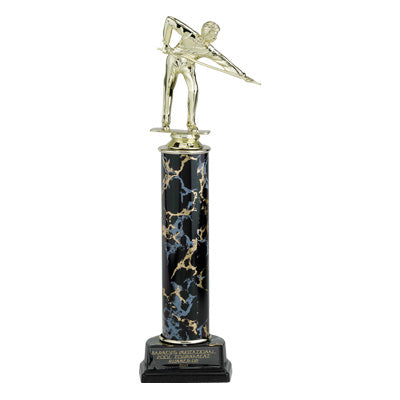 11, 12, 13 INCH ONE MARBLEIZED COLUMN TROPHY TAKES FIGURE