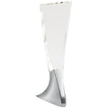11-3/4 x 4 INCH OPTICAL CRYSTAL CASCADE TOWER AWARD ON CHROME BASE