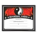 11-3/4 X 8-3/4 INCH SPORT BLACK FRAME CERTIFICATE HOLDER WITH MARTIAL ARTS CERTIFICATE