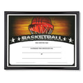 11-3/4 X 8-3/4 INCH SPORT BLACK FRAME CERTIFICATE HOLDER WITH BASKETBALL CERTIFICATE