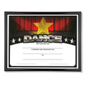 11-3/4 X 8-3/4 INCH SPORT BLACK FRAME CERTIFICATE HOLDER WITH DANCE CERTIFICATE