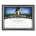 11-3/4 X 8-3/4 INCH SPORT BLACK FRAME CERTIFICATE HOLDER WITH SOCCER CERTIFICATE