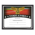 11-3/4 X 8-3/4 INCH SPORT BLACK FRAME CERTIFICATE HOLDER WITH TRACK & FIELD CERTIFICATE