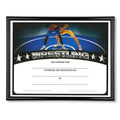 11-3/4 X 8-3/4 INCH SPORT BLACK FRAME CERTIFICATE HOLDER WITH WRESTLING CERTIFICATE